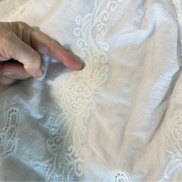 Spell White Embroidered Lace Mini Dress Medium - Picture 15 of 16